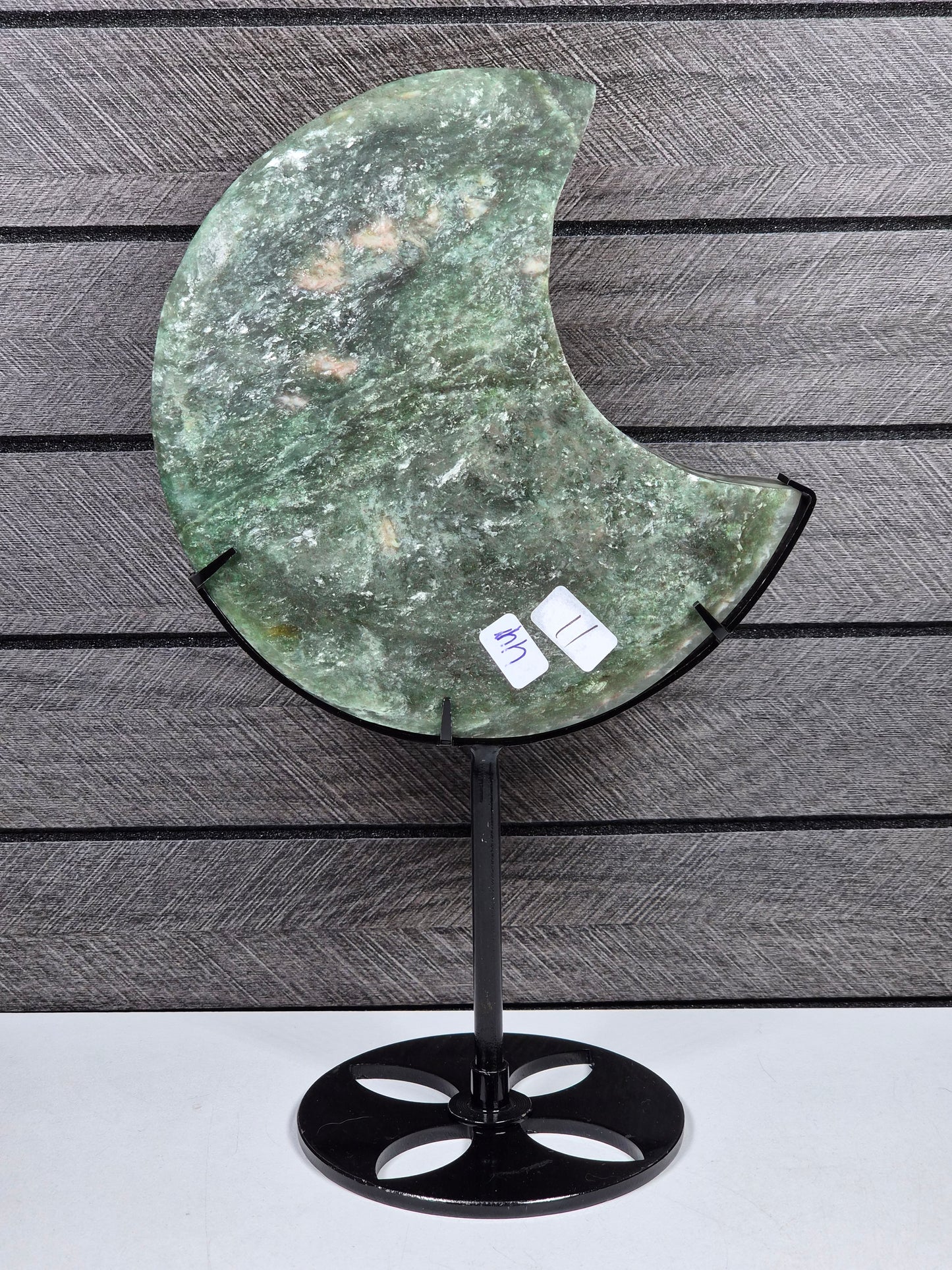 Groene Mica Maan op standaard nr11