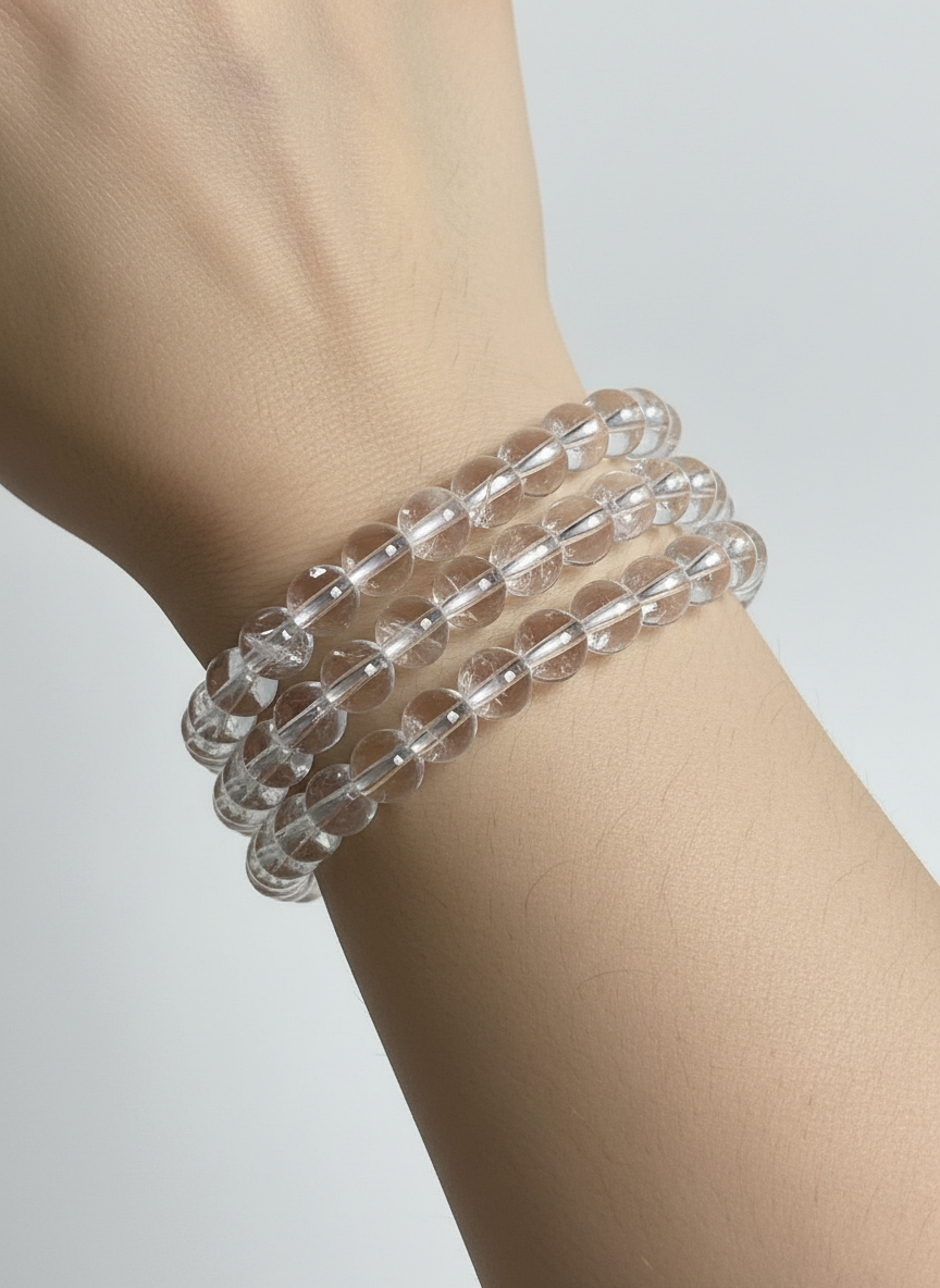 Bergkristal armband 6mm