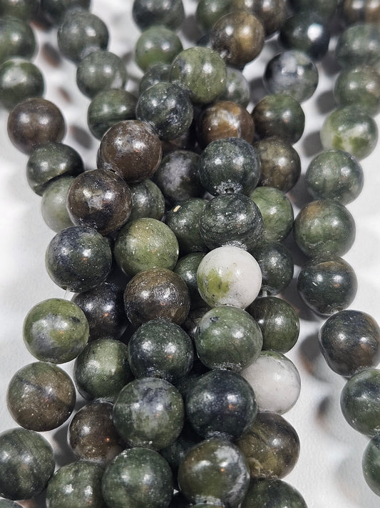 Groene Jade kralenstreng 8mm