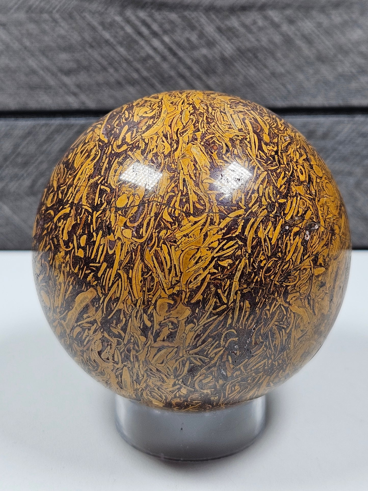 Slangen Jaspis bol 364 gram