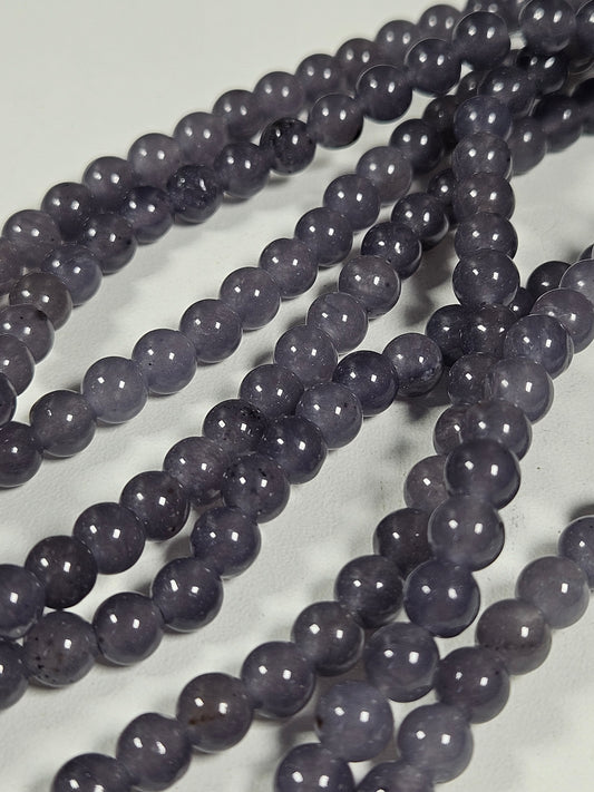 Grijze Agaat kralenstreng 6mm