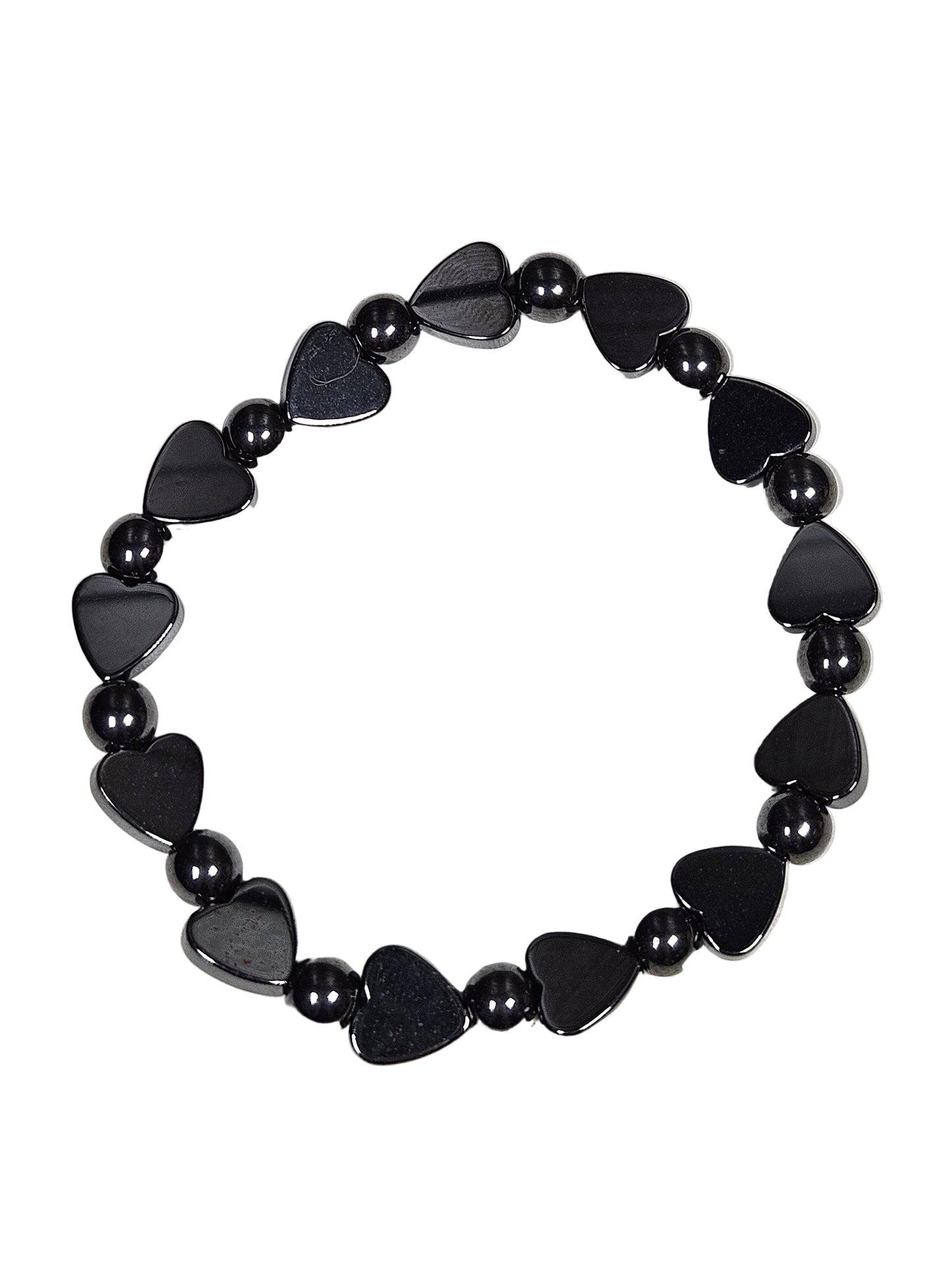 Hematiet hart armband 6-9mm