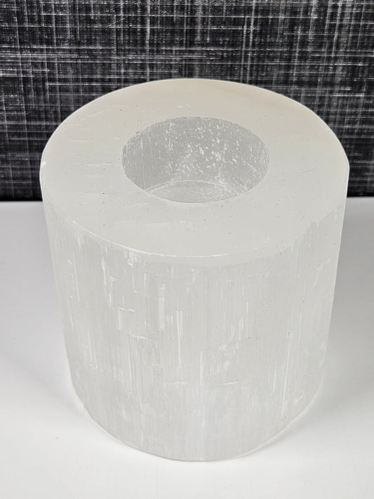 Seleniet cilinder waxinehouder 8cm