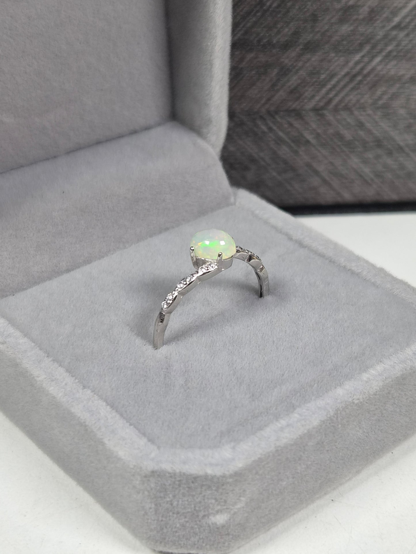 Opaal s925 (zilver) verstelbare ring nr21