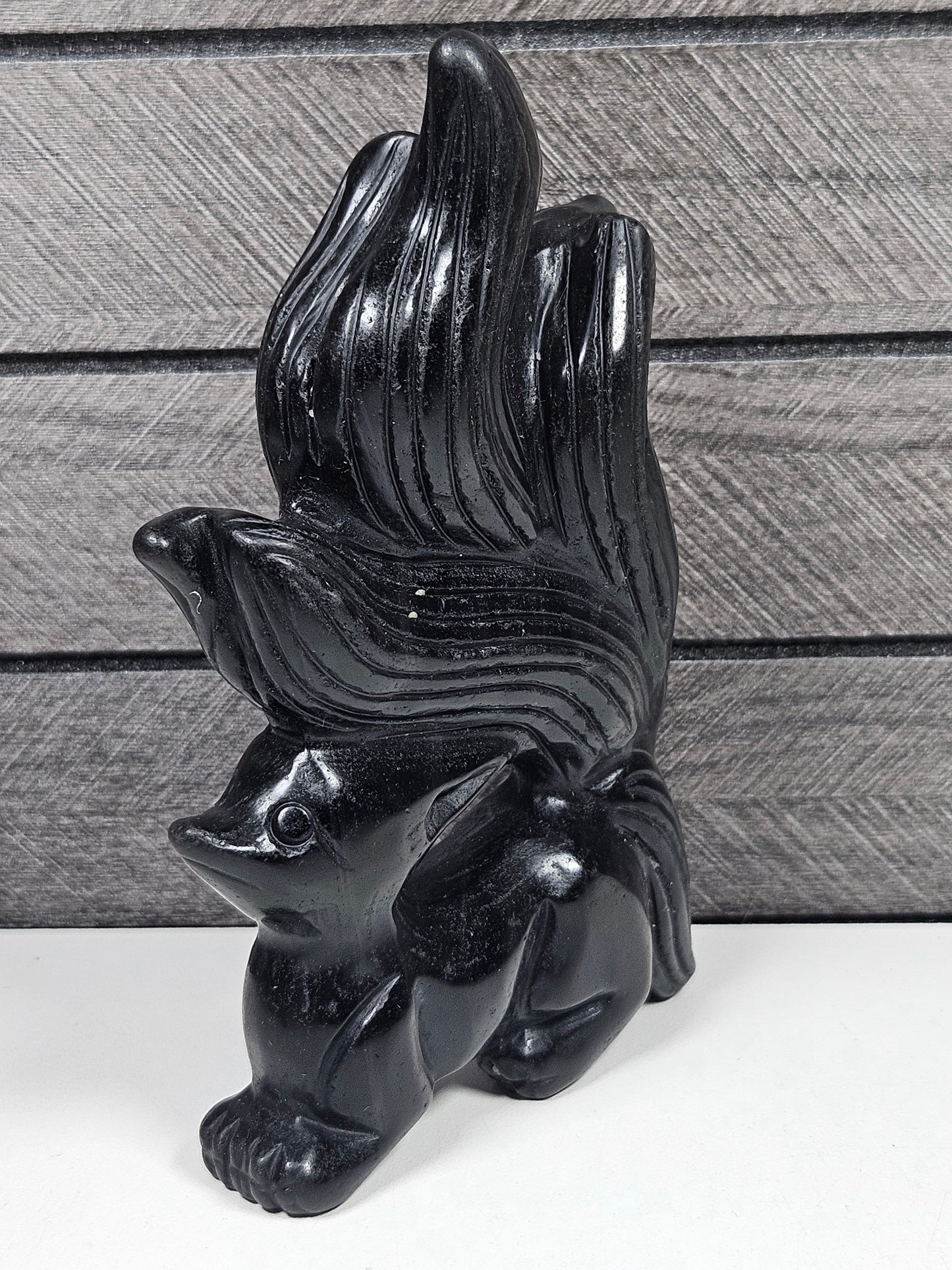 Zilver obsidiaan Ninetail fox 304 gram