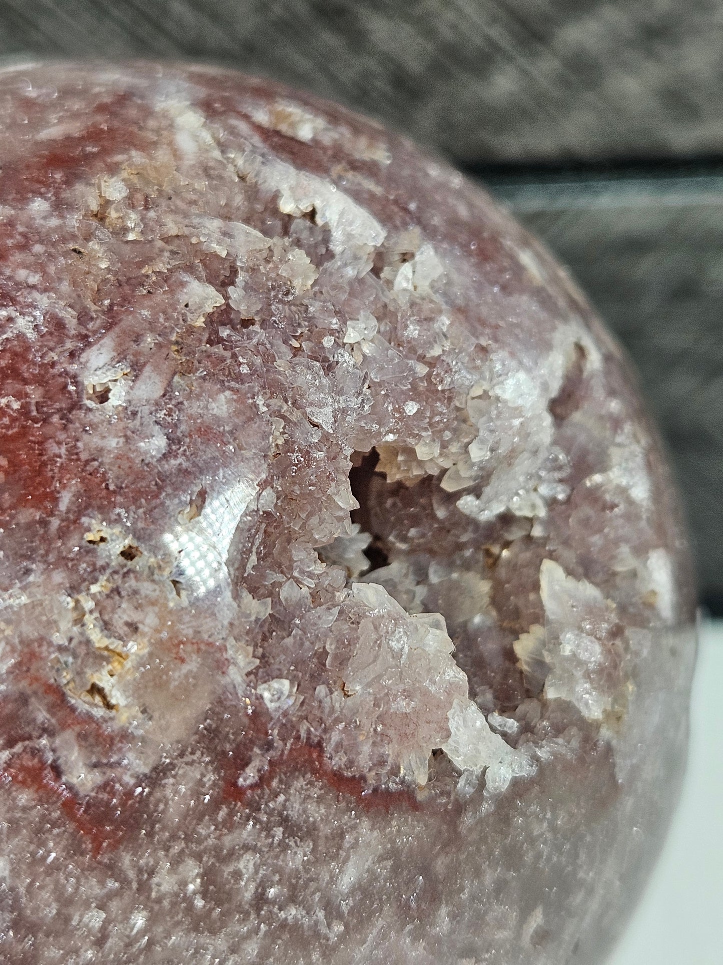 Roze amethist bol 394 gram