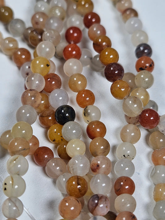 Oranje Aventurijn kralenstreng 6mm