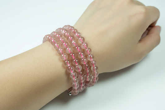 Aardbeienkwarts armband 6mm