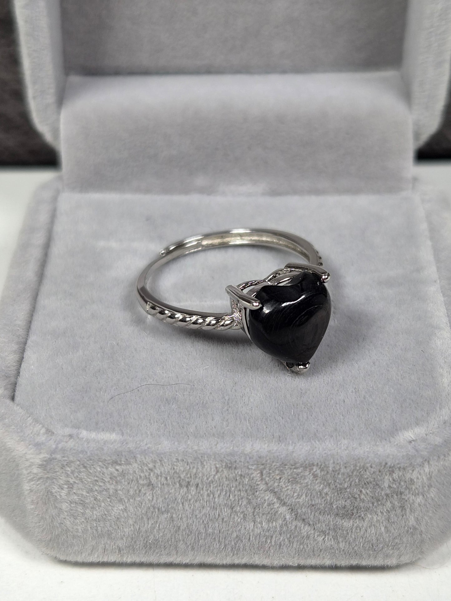 Hypersteen s925 (zilver) verstelbare ring nr13