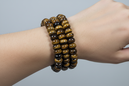 Tijgeroog donutarmband 8mm