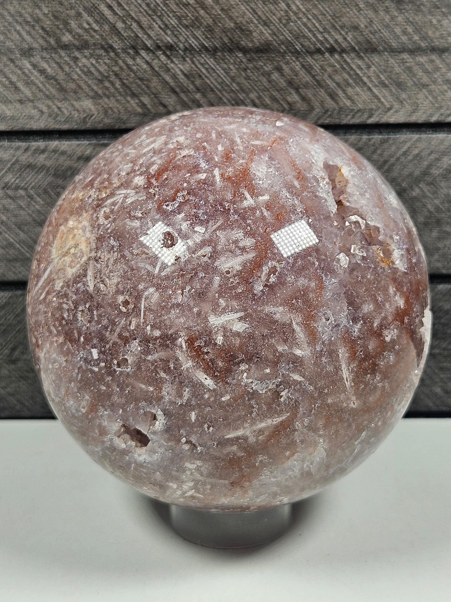 Roze amethist bol 1210 gram