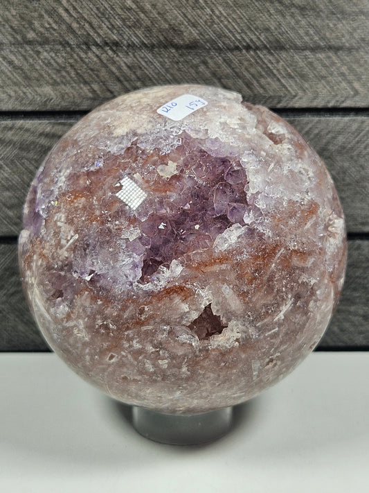 Roze amethist bol 1210 gram