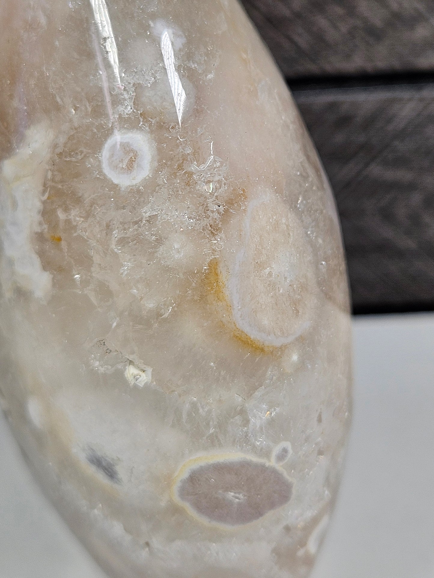 Bloemagaat/Roze Amethist Sculptuur 338 gram