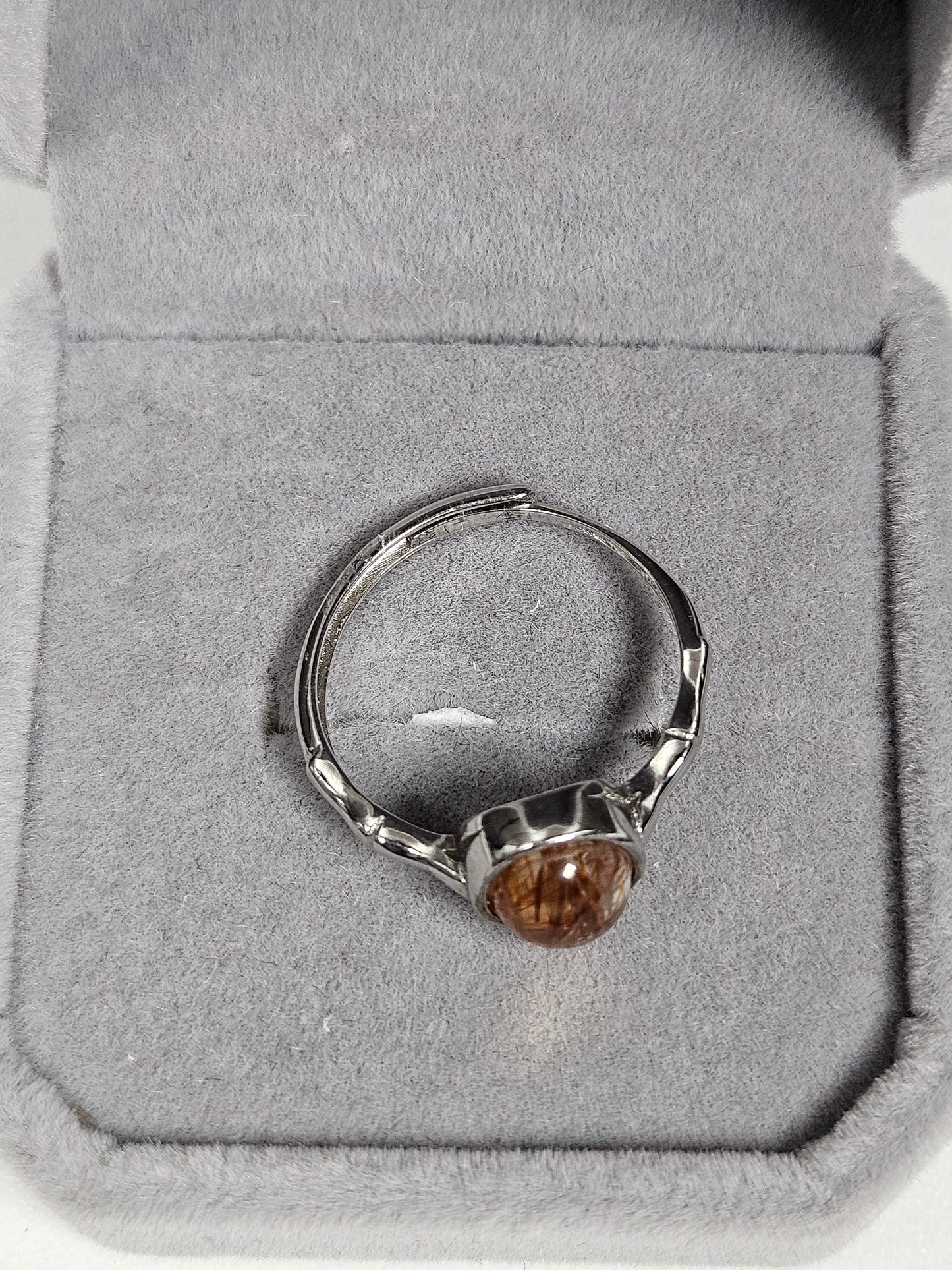 Koperrutiel 925(zilver) verstelbare ring nr50