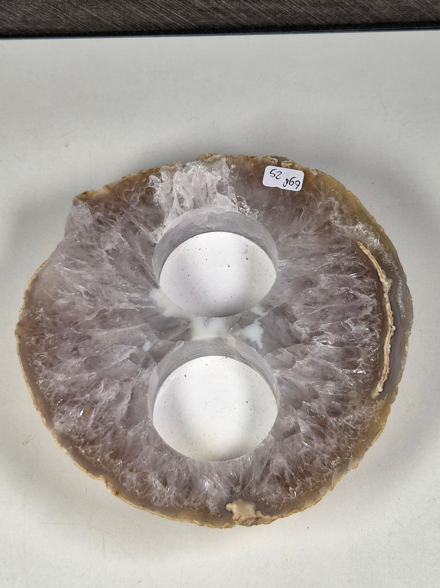 Agaat Dubbele Waxinelichthouder 698 gram