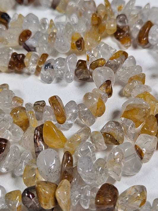 Golden healer kralenstreng chips (extra lang) 8mm