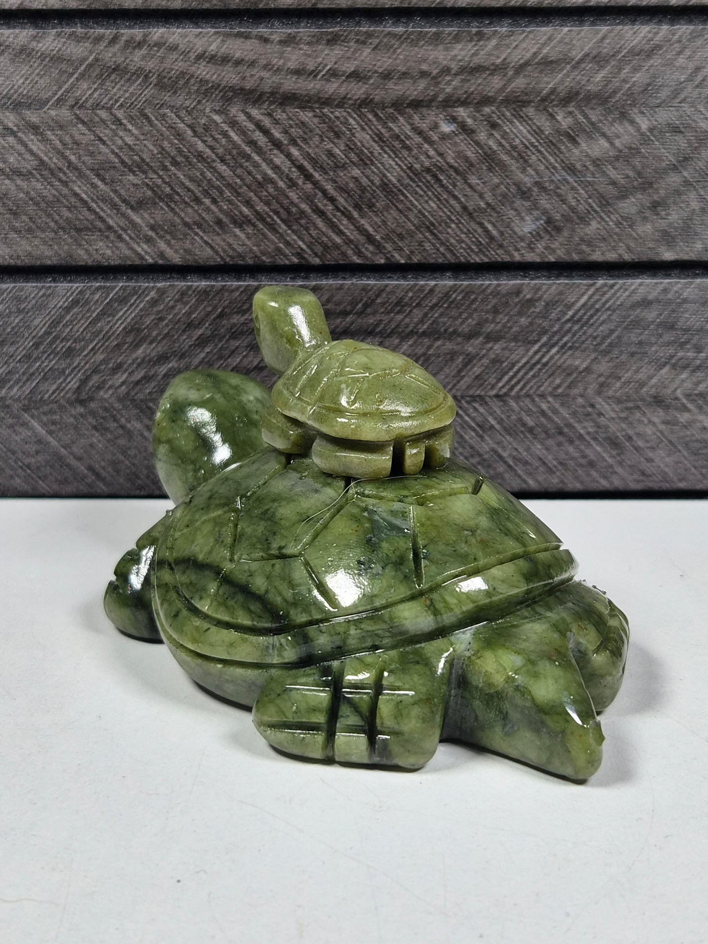 Groene Jade Schildpad Ouder en Kind 300 gram nr2