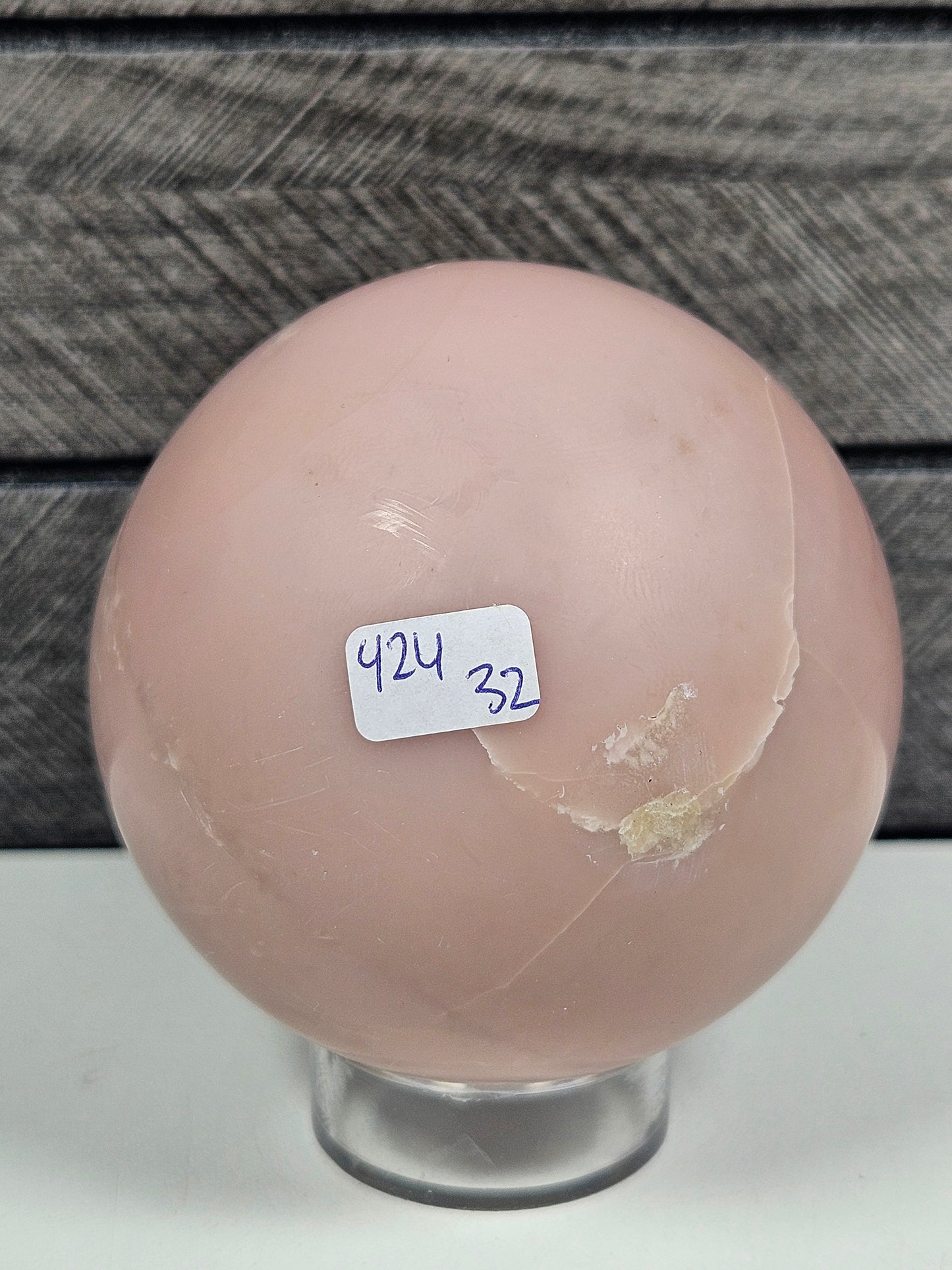 Roze opaal bol 424 gram