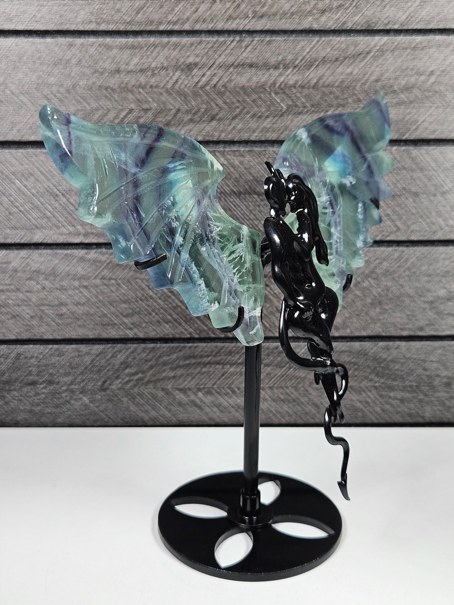 Fluoriet duivel/engel koppel D73