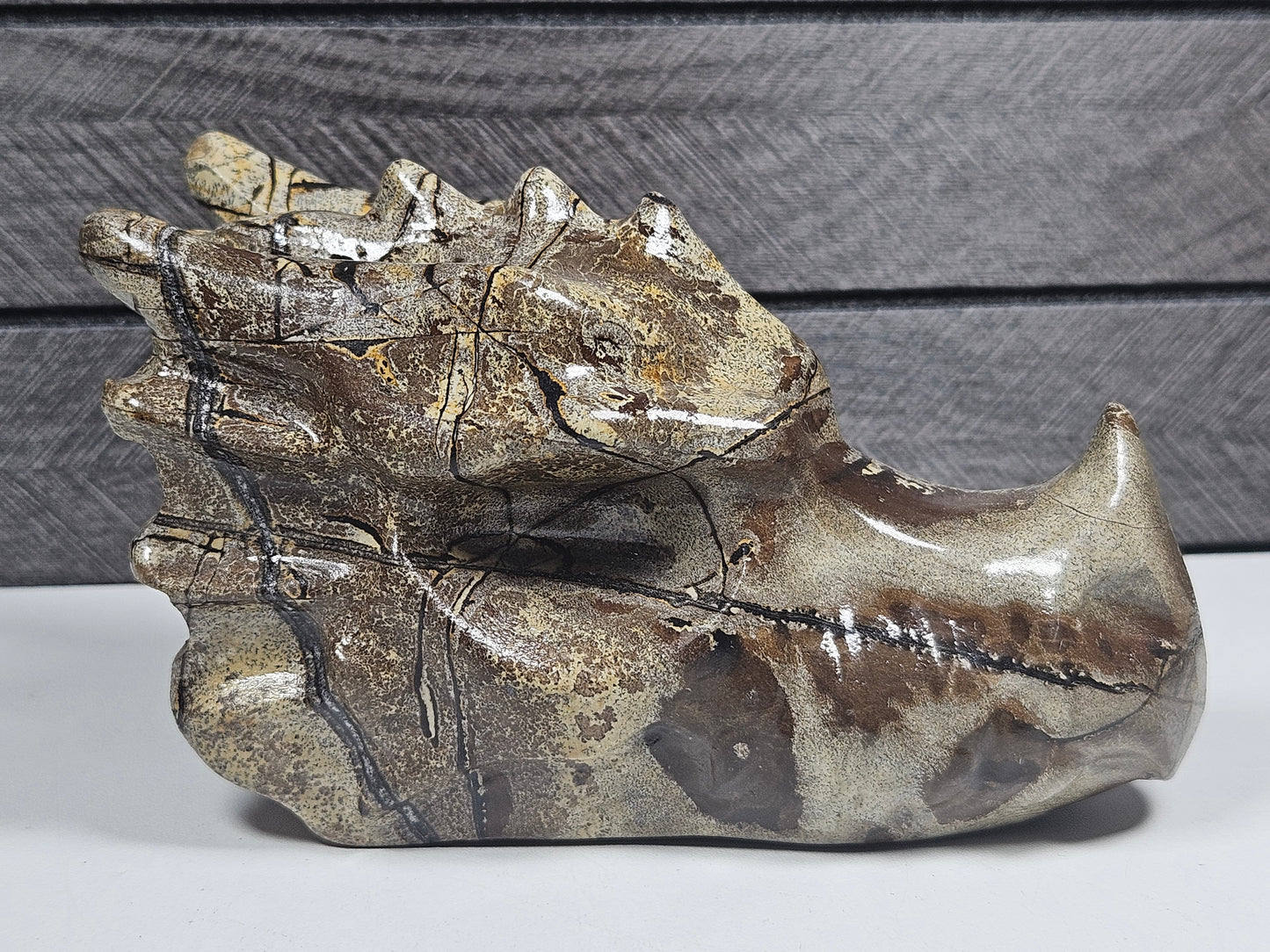 Landschap Jaspis Drakenkop 680 gram