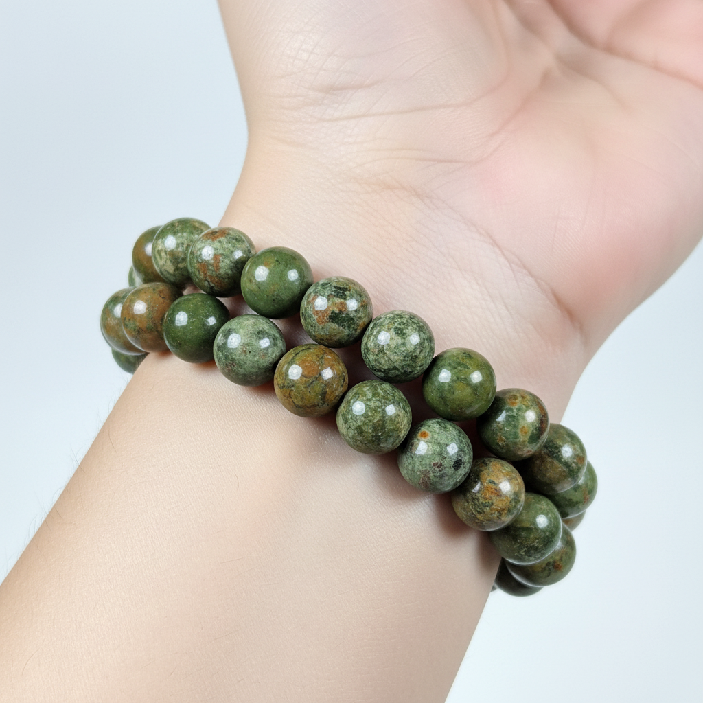 Regenwoud Jaspis armband 10mm