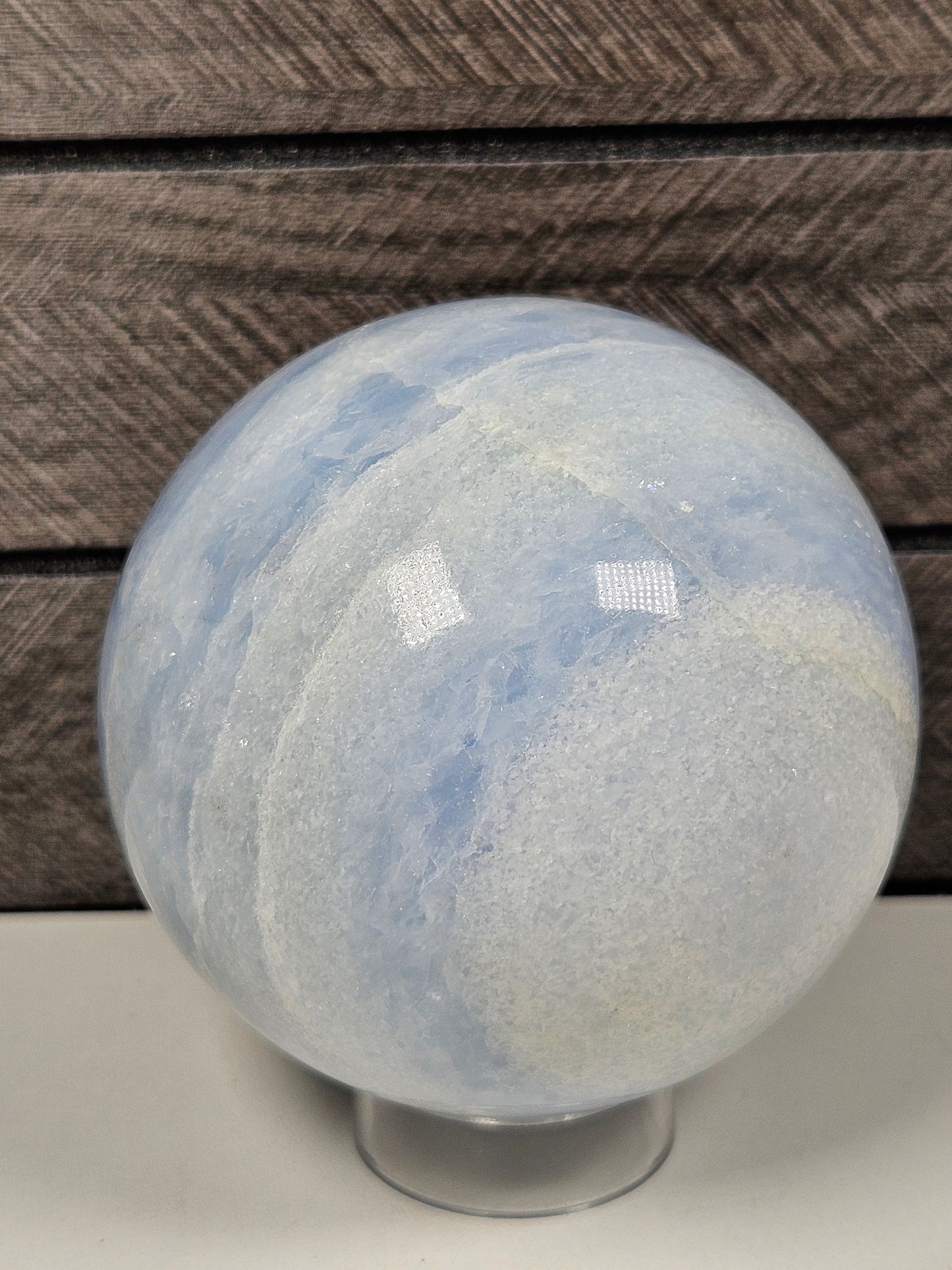 Blauwe calciet bol 610 gram