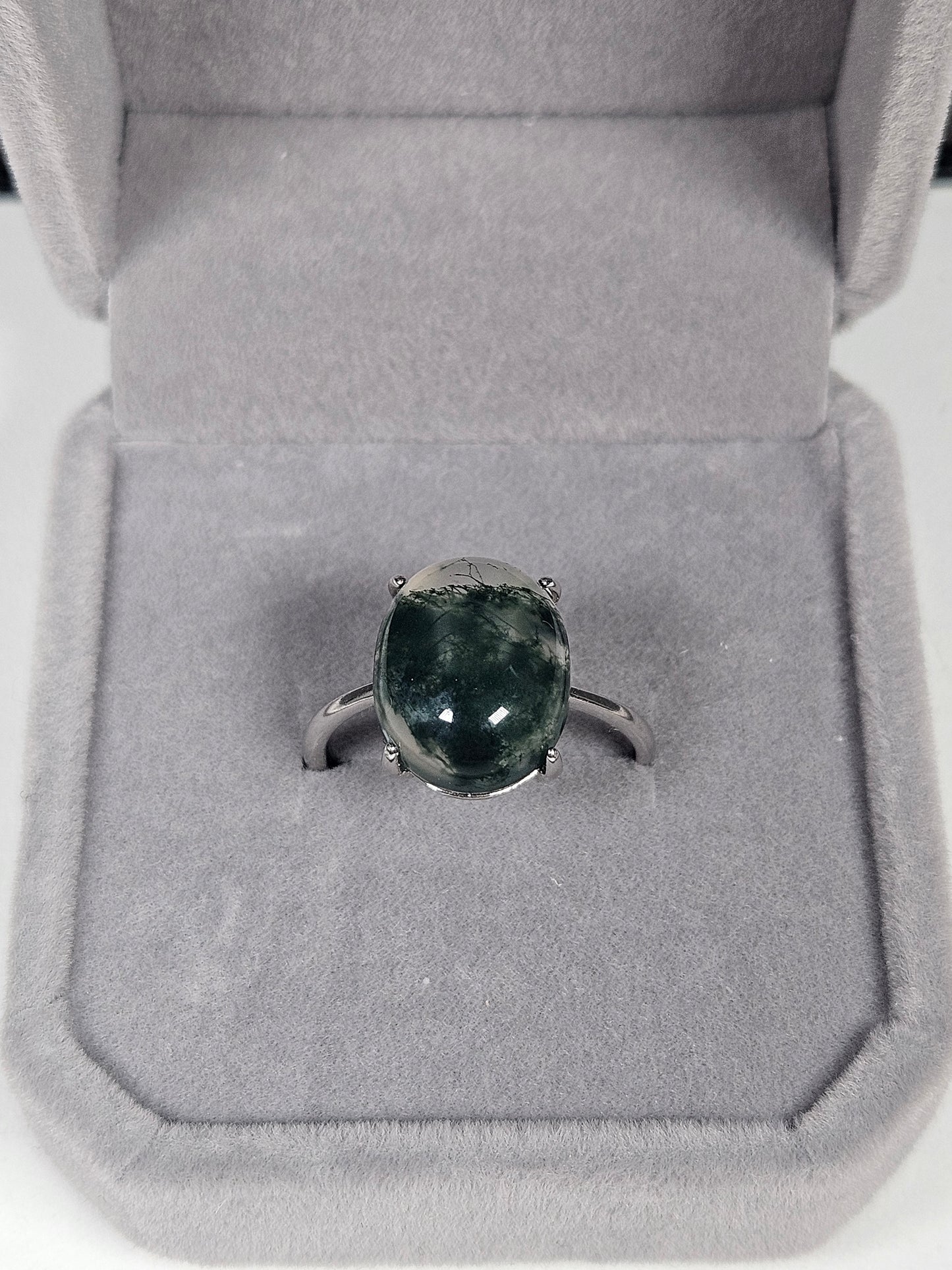 Mosagaat s925 (zilver) verstelbare ring nr10