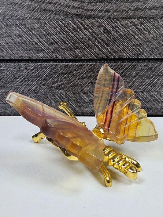 Fluoriet vlinder goud lijfje nr2