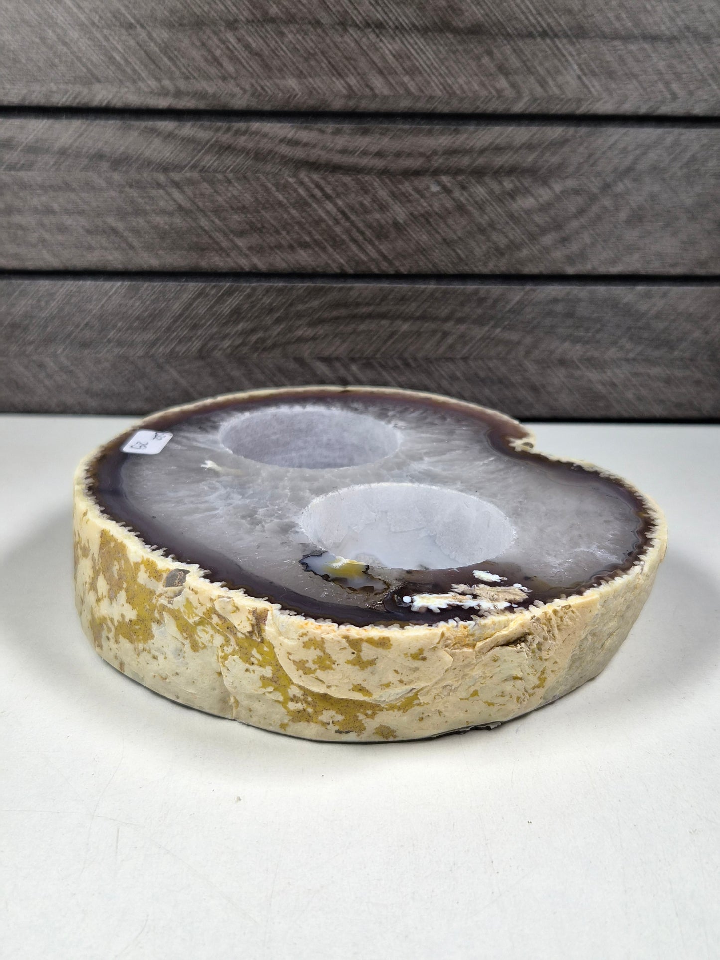 Agaat Dubbele Waxinelichthouder 622 gram