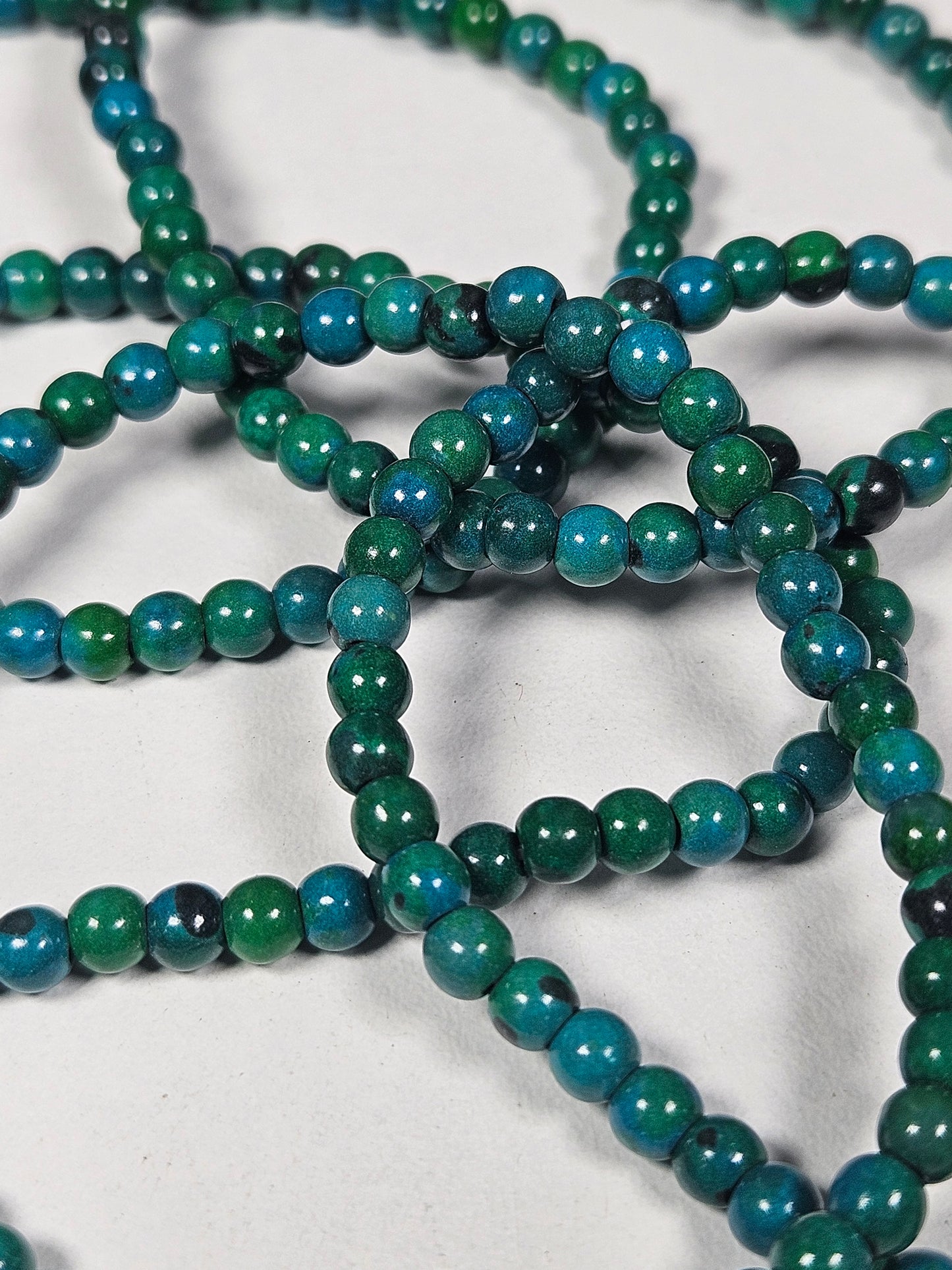 Chrysocolla/Malachiet armband 4mm