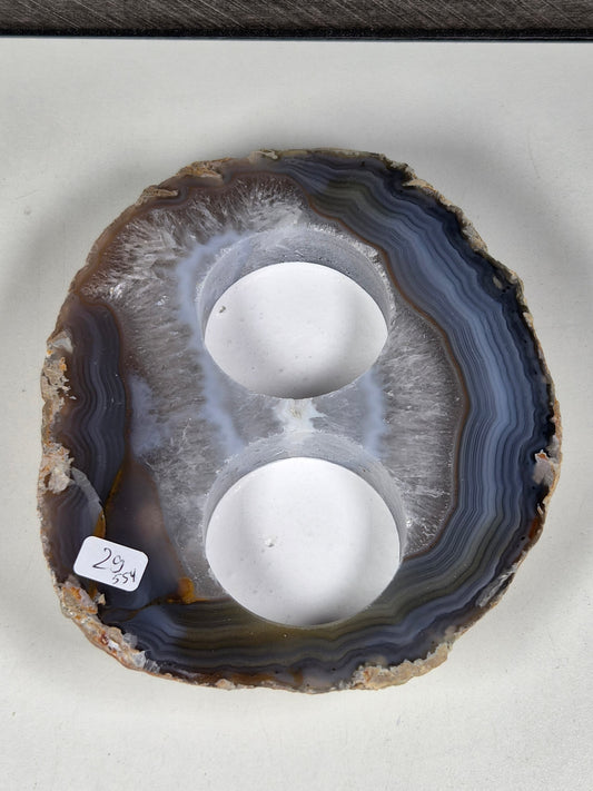 Agaat Dubbele Waxinelichthouder 554 gram