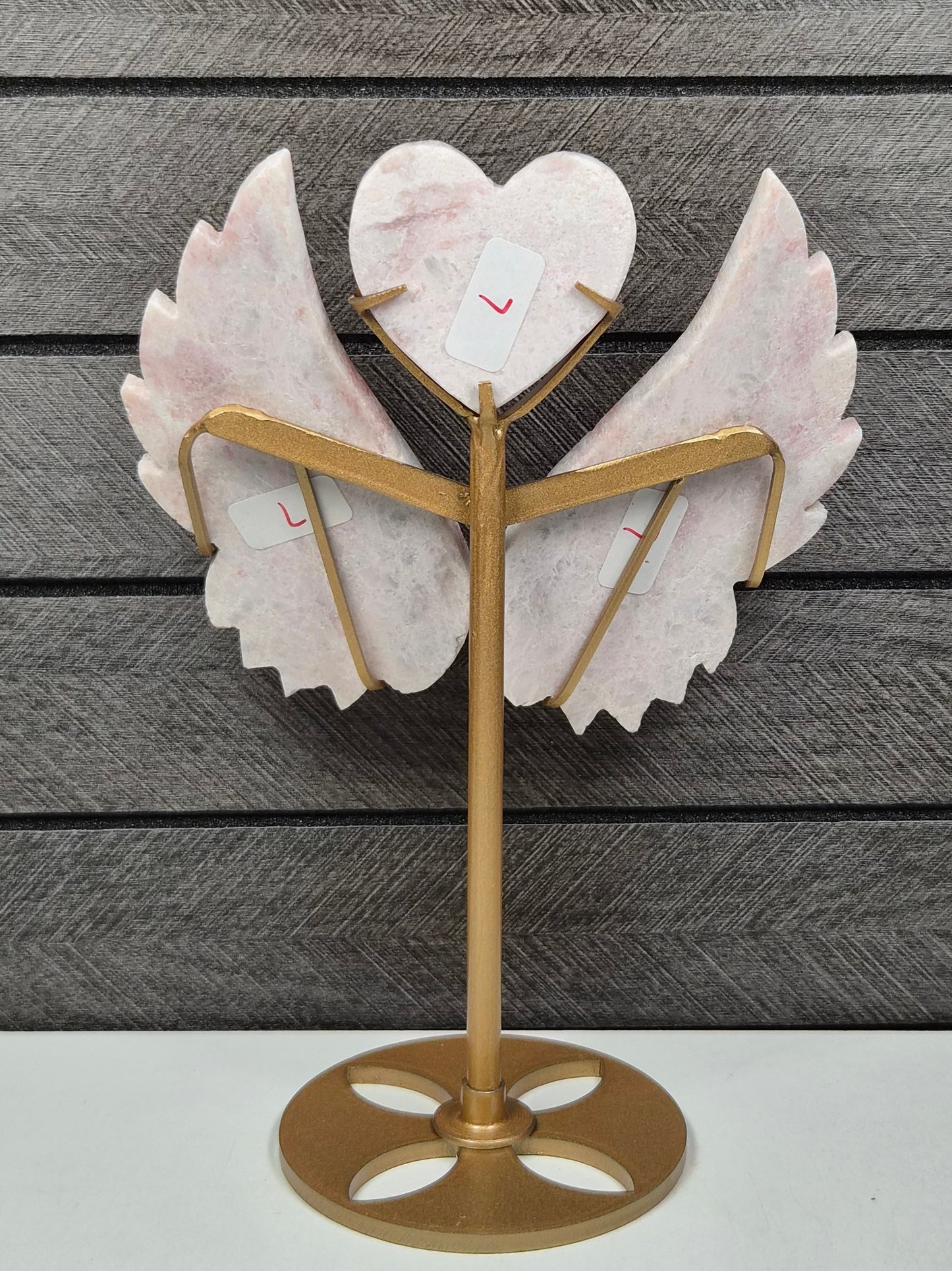 Roze Opaal Hart met Vleugels nr7