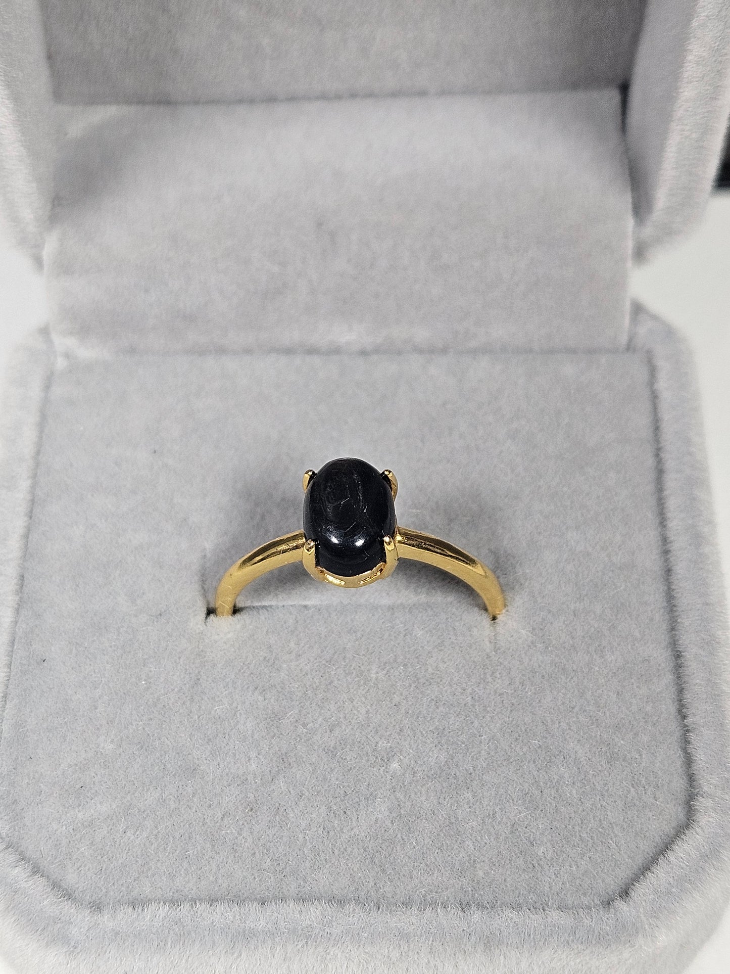 Hypersteen s925 (verguld) verstelbare ring nr4