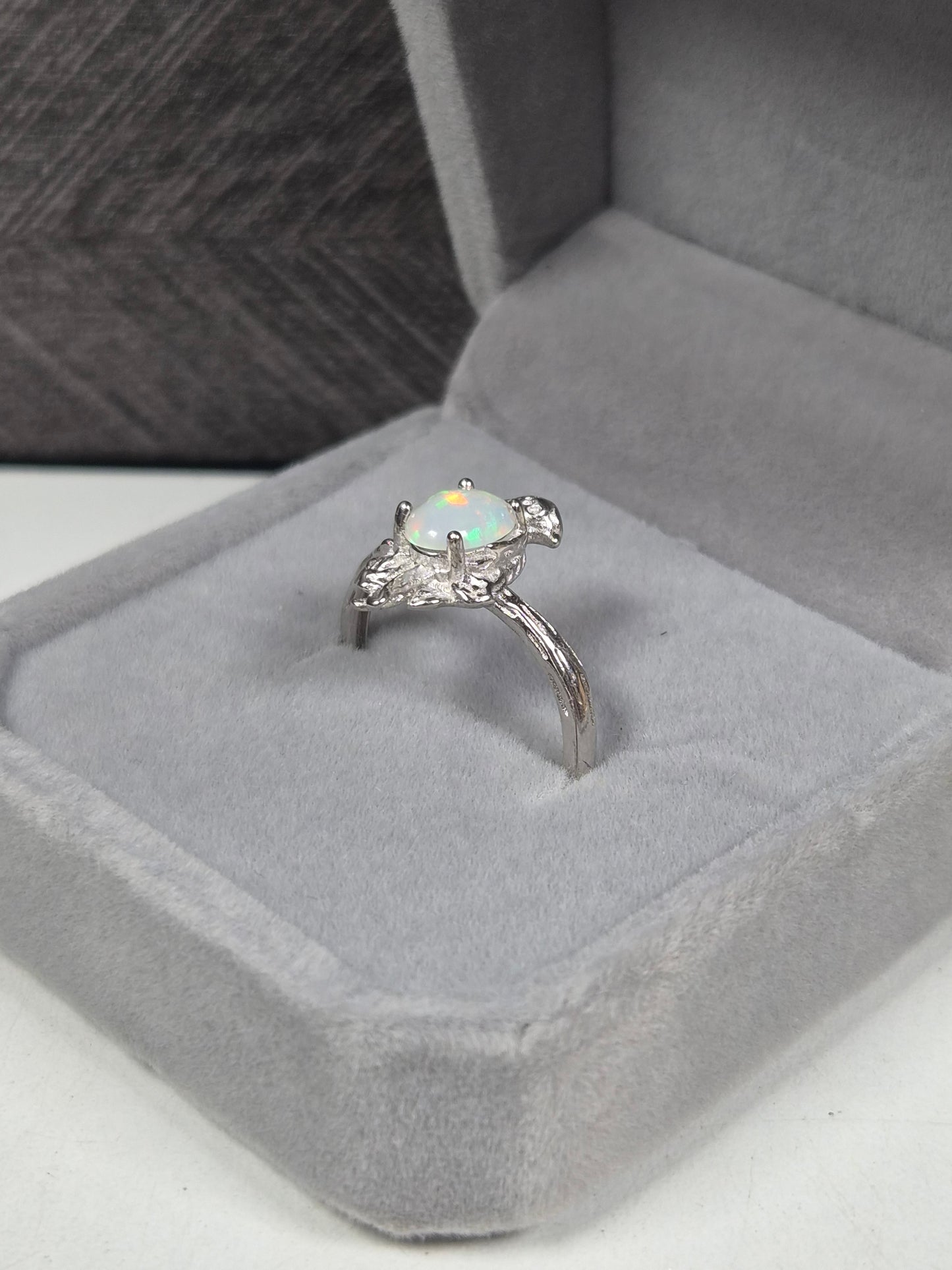 Opaal s925 (zilver) verstelbare ring nr2
