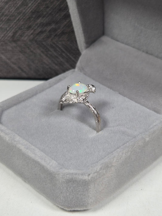 Opaal s925 (zilver) verstelbare ring nr2