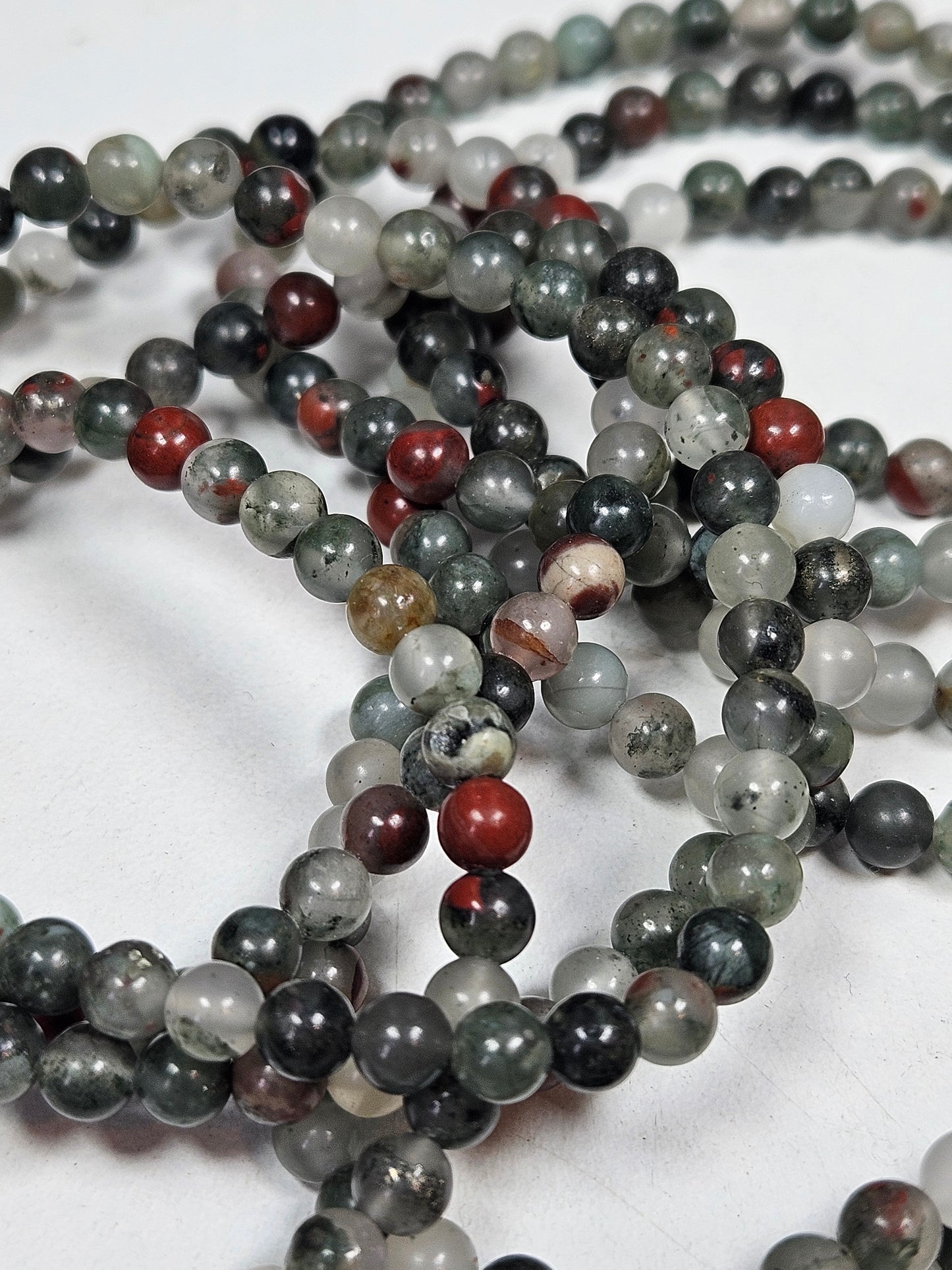 Afrikanisches Blutstein-Armband 4mm