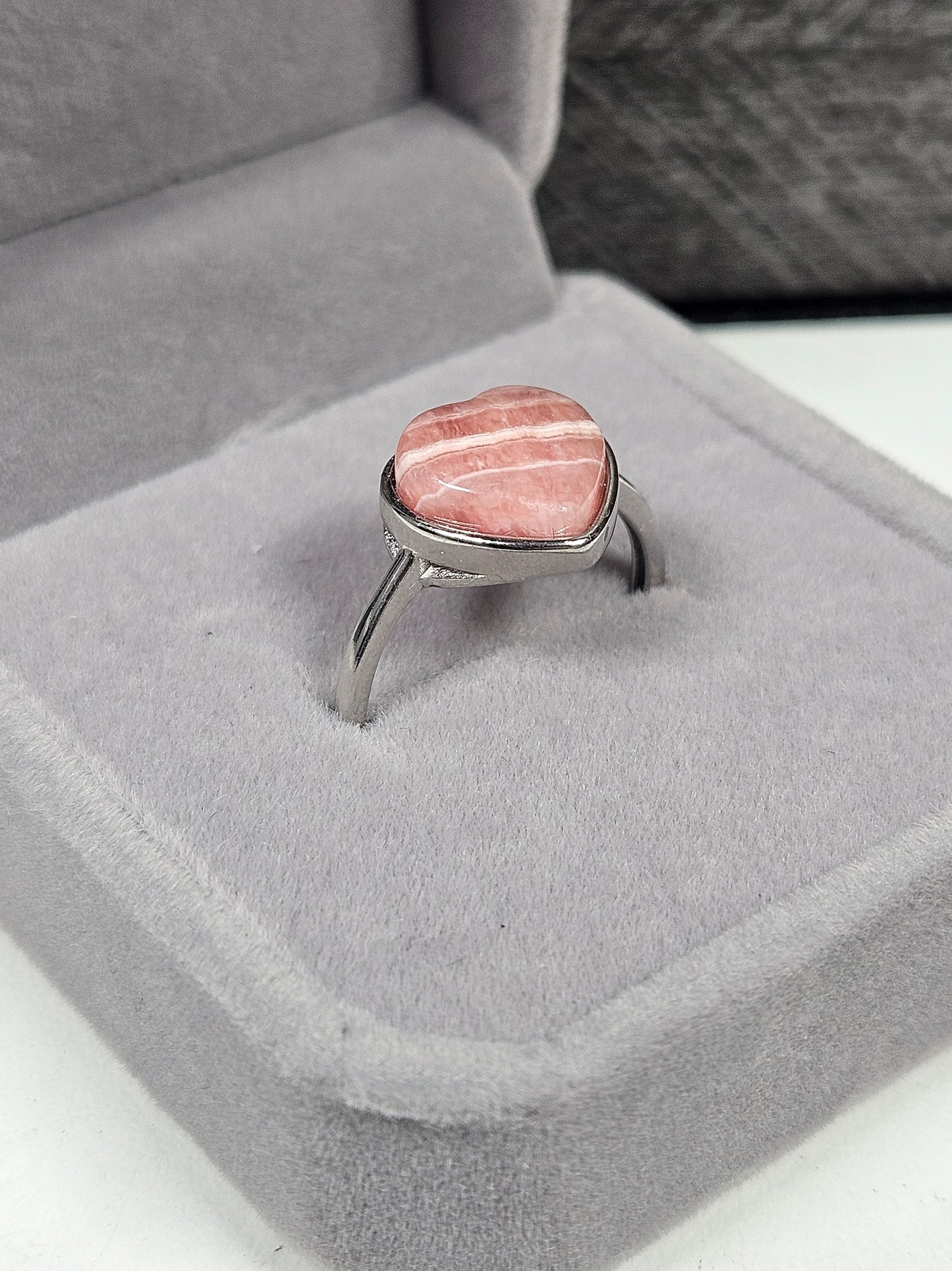 Rhodochrosiet s925 (zilver) verstelbare ring nr14