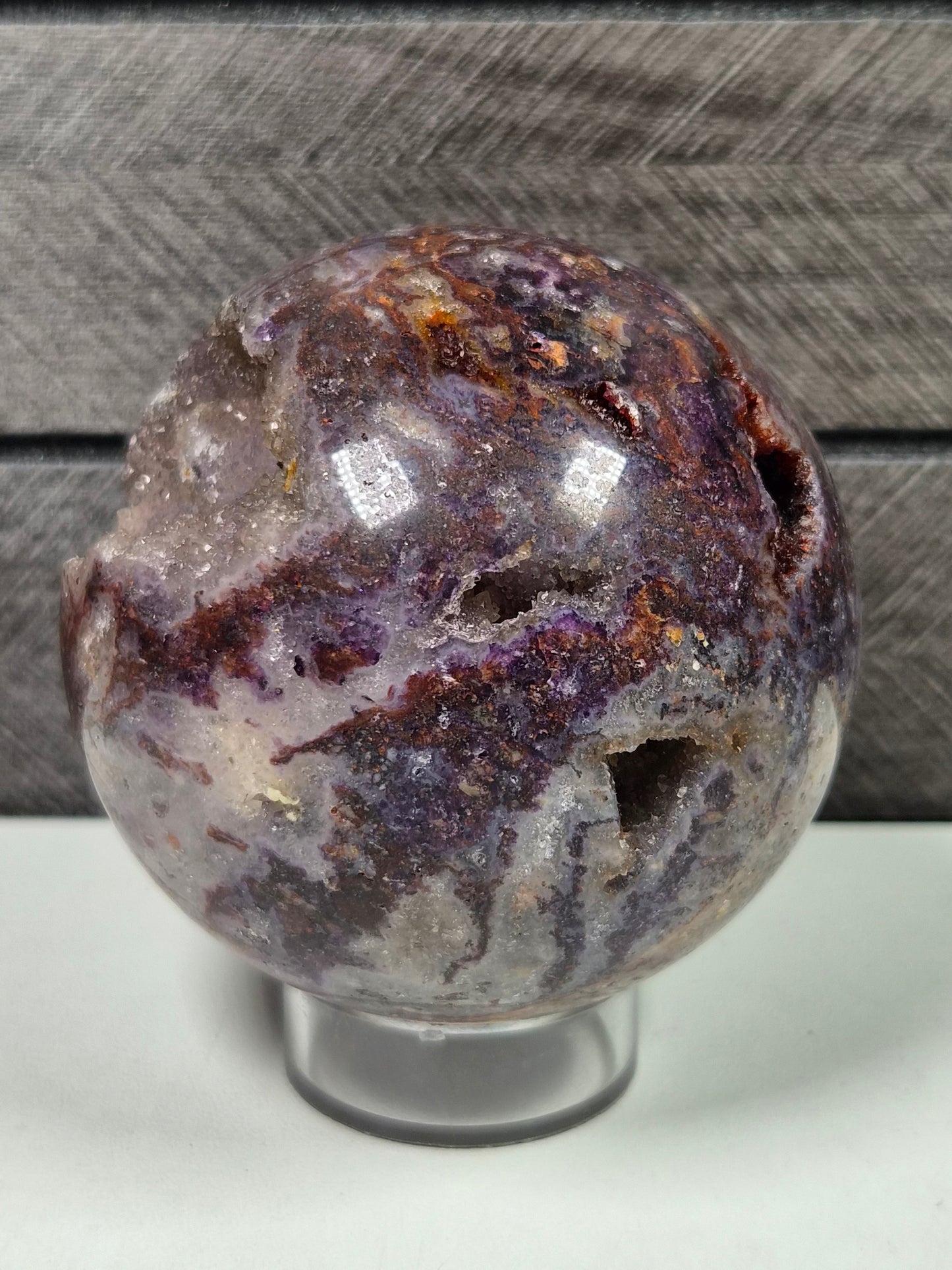 Fluoriet/Chalcedoon mix Bol 420 gram