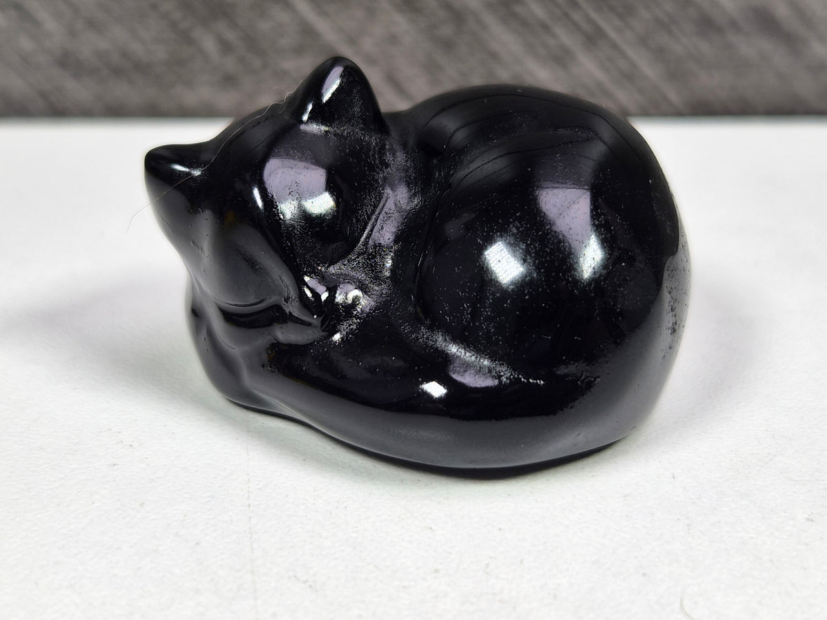 Obsidiaan Slapend Katje 40 gram