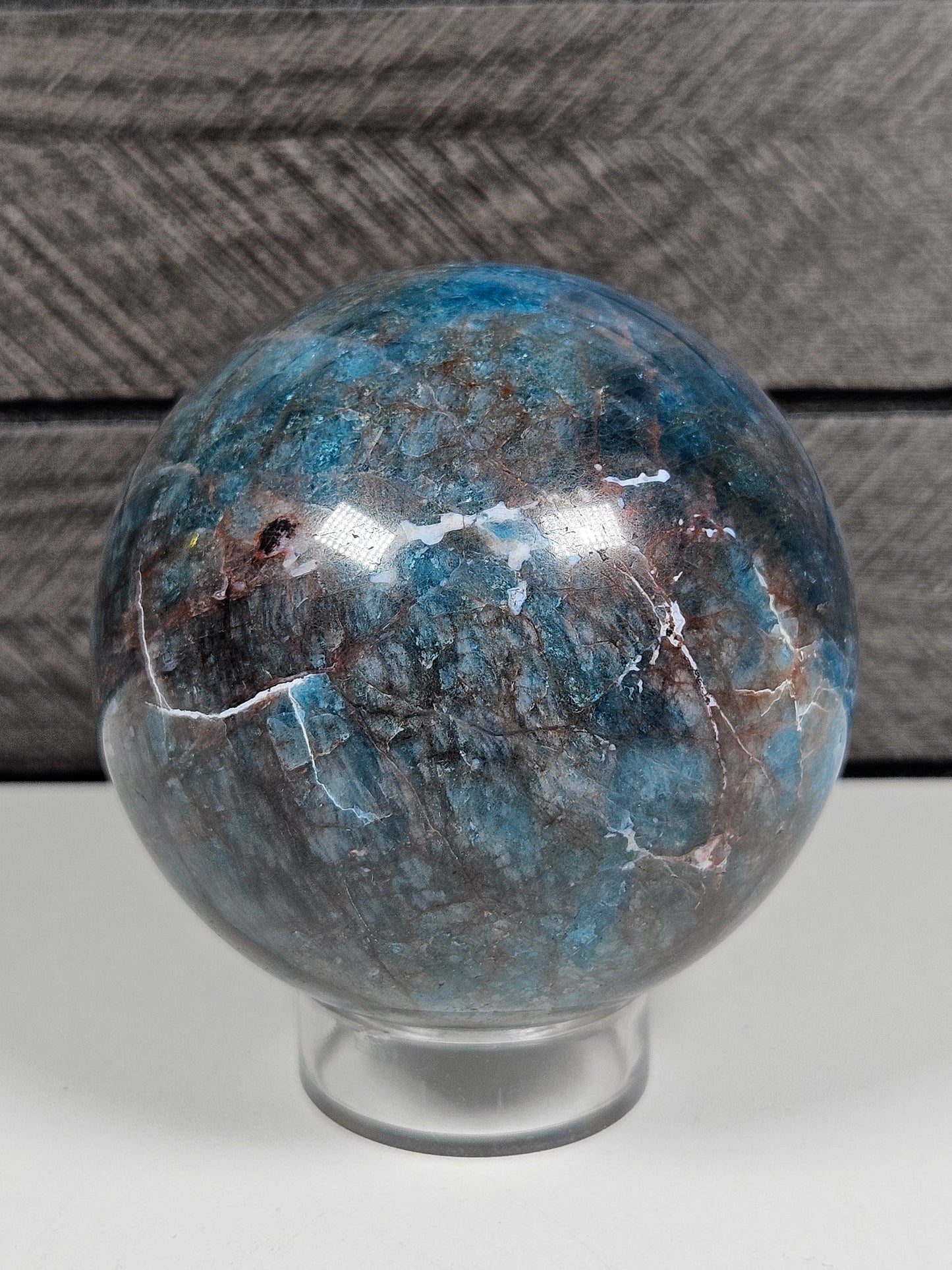 Blauwe apatiet bol 440 gram