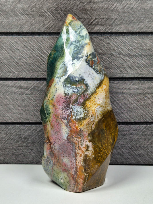 Oceaan jaspis Sculptuur 754 gram