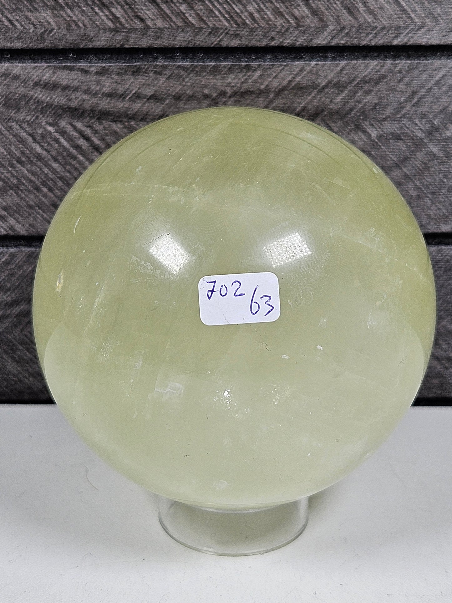Groene Optisch Calciet bol 702 gram