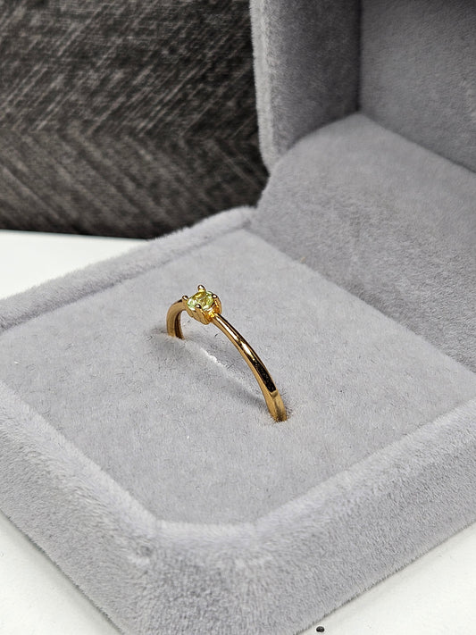 Peridoot s925(verguld) verstelbare ring nr4