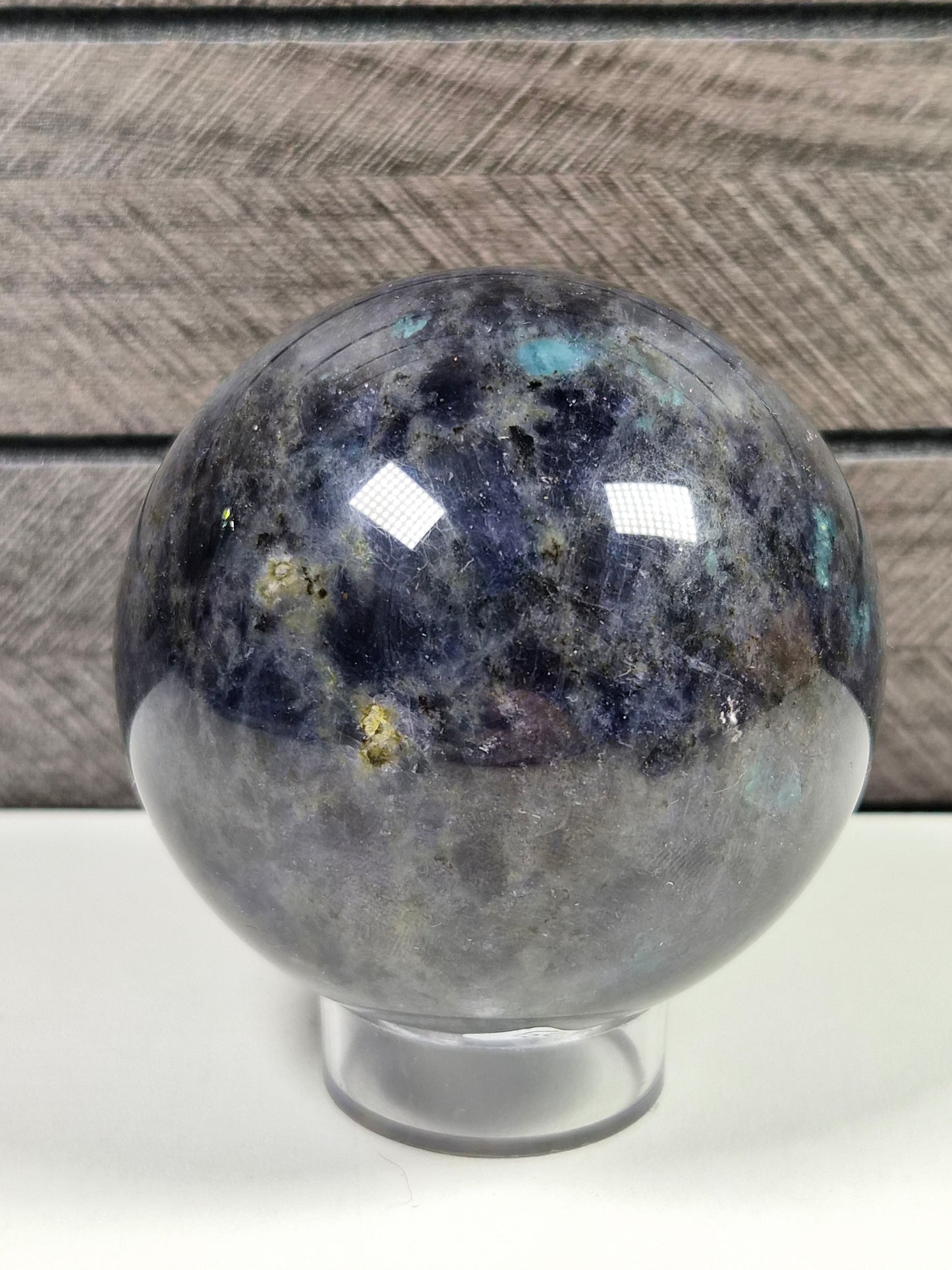 Cordieriet/Blauwe Apatiet bol 394 gram