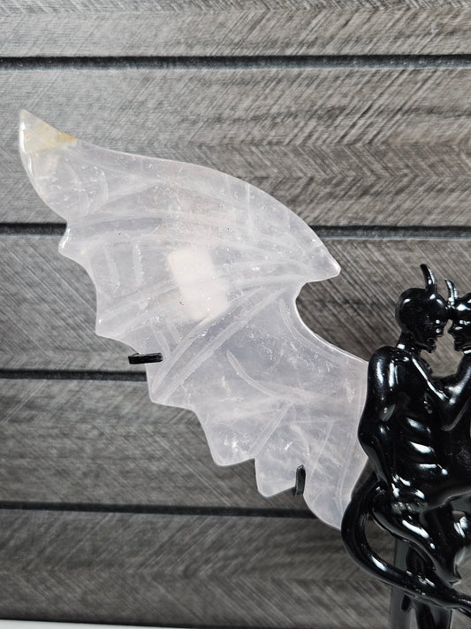 Rozenkwarts duivel/engel koppel C25