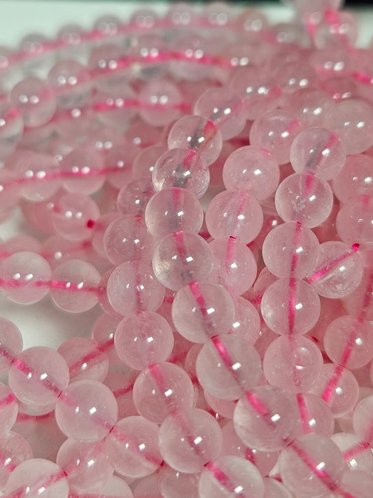 Rozenkwarts armband 6mm