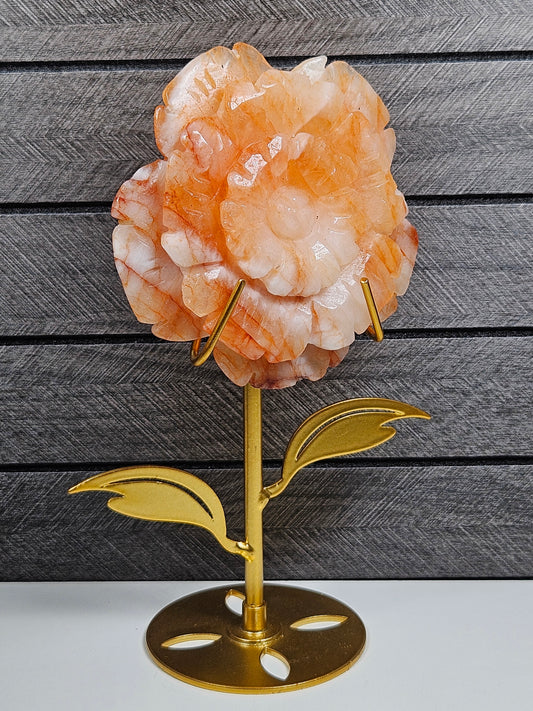 Vuurkwarts bloem op standaard