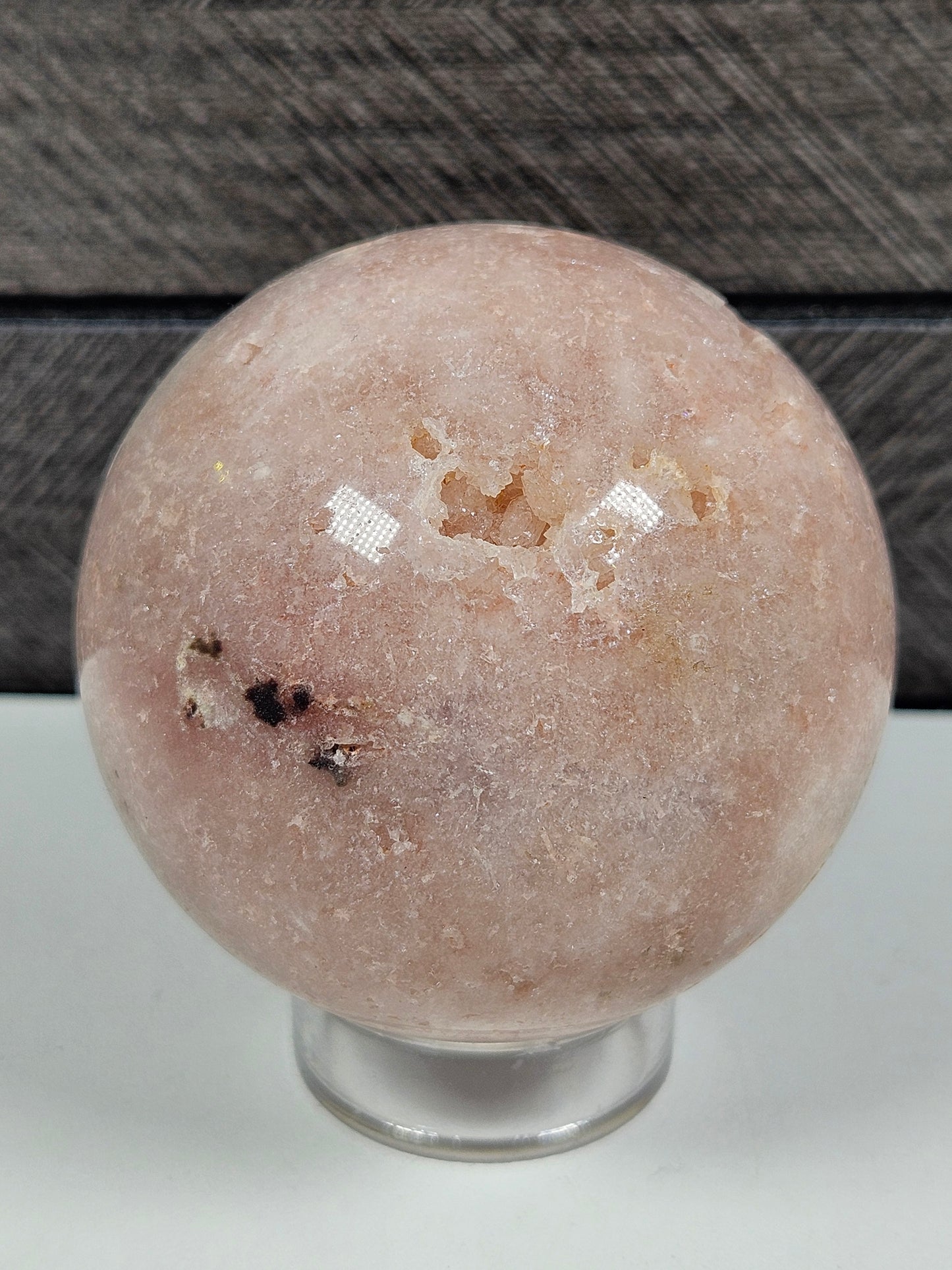 Roze amethist bol 308 gram