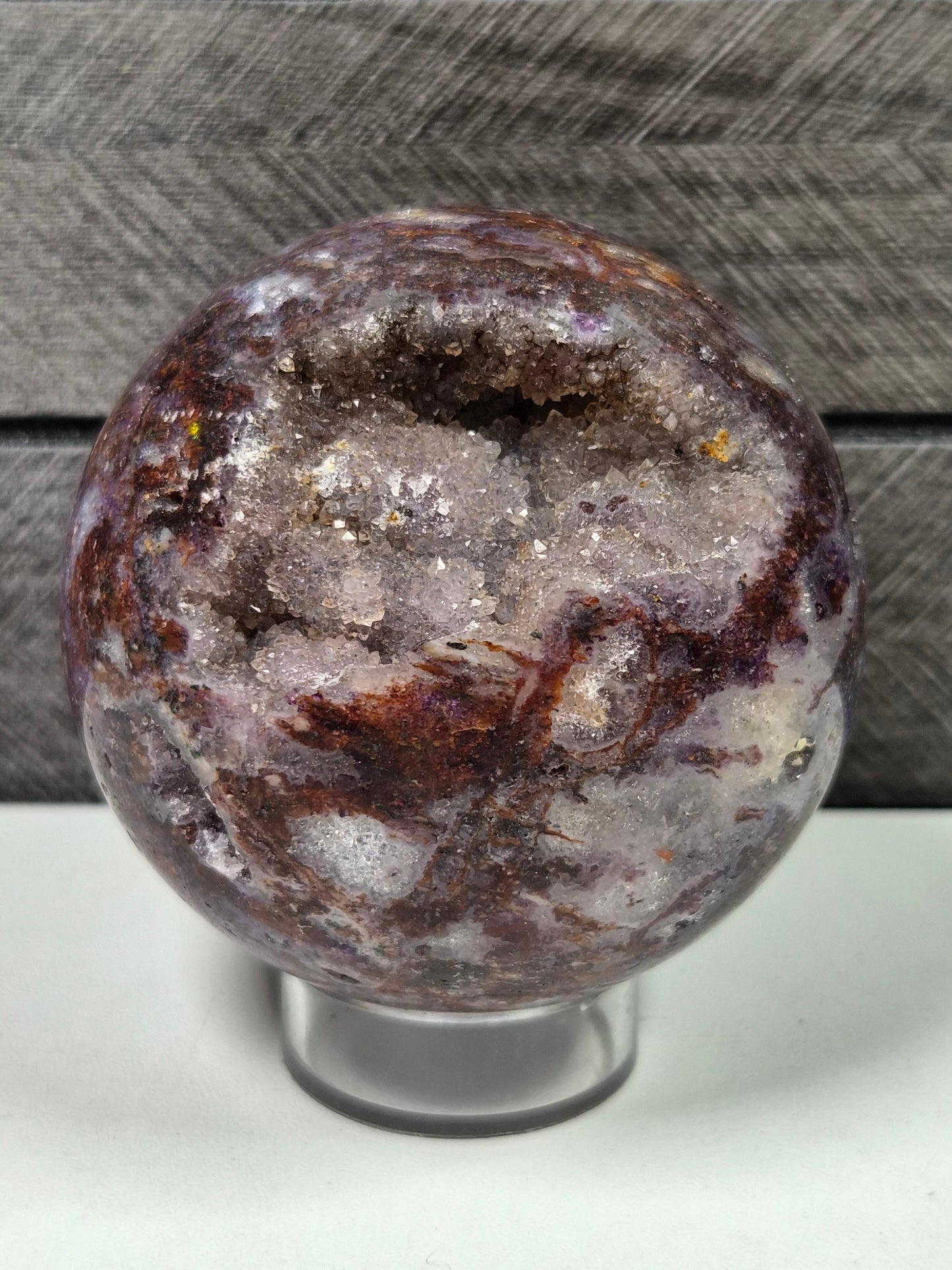Fluoriet/Chalcedoon mix Bol 420 gram