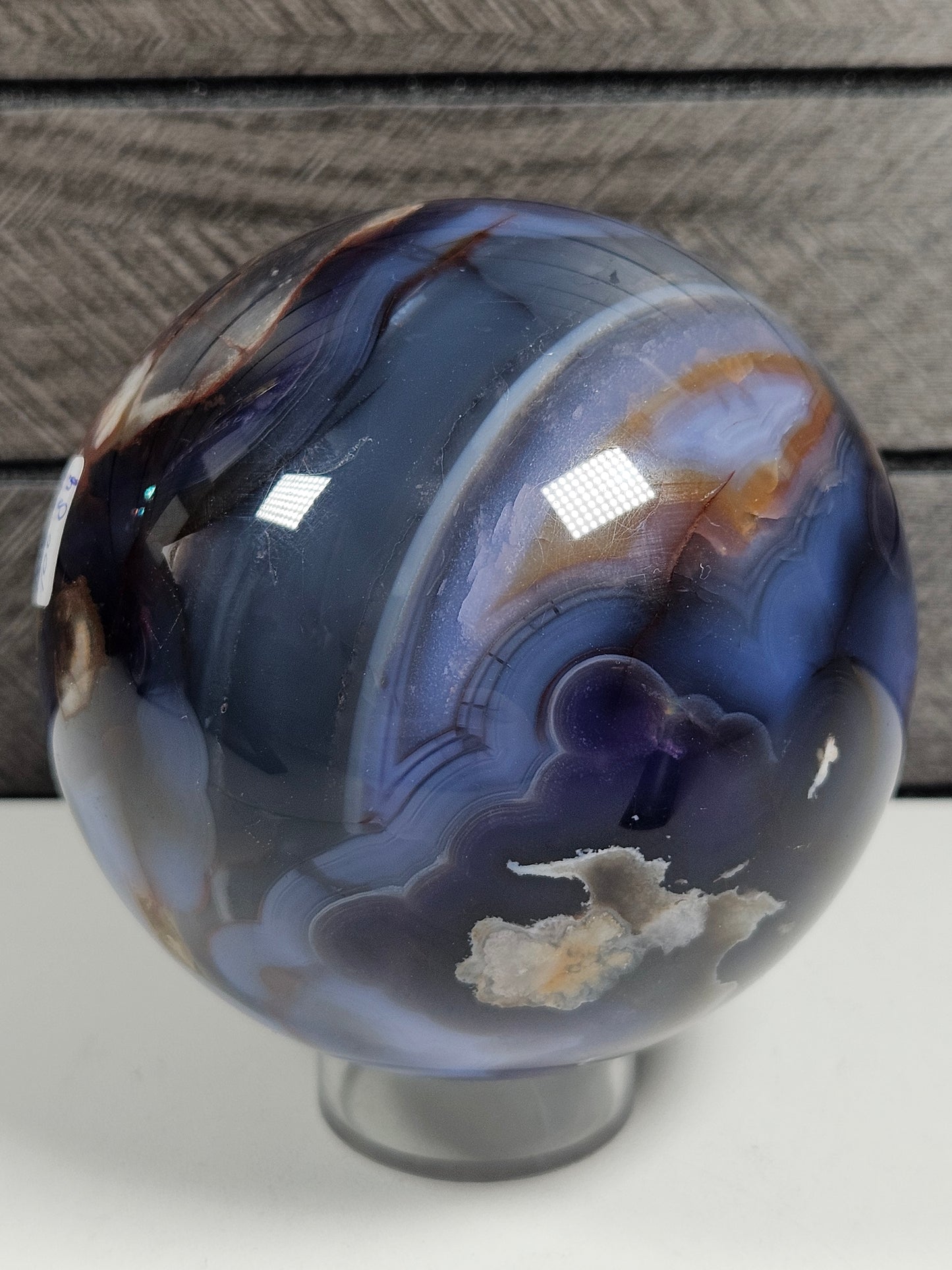 Paarse Bloemagaat bol 706 gram (geverfd)